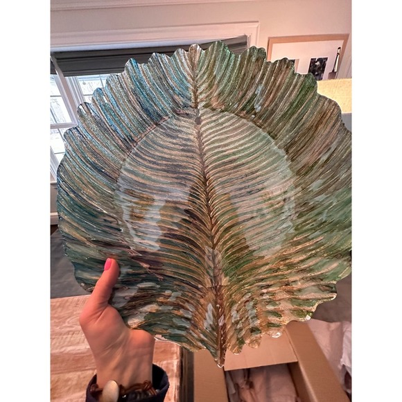 Really beautiful glass piece looks like a peacock feather - Picture 4 of 6